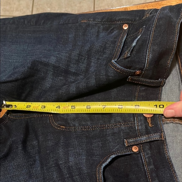 Dark Wash Distressed Jeans - Picture 7 of 10